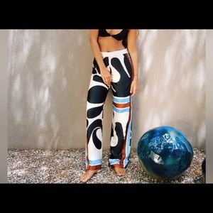 Zara retro printed pants, size XL